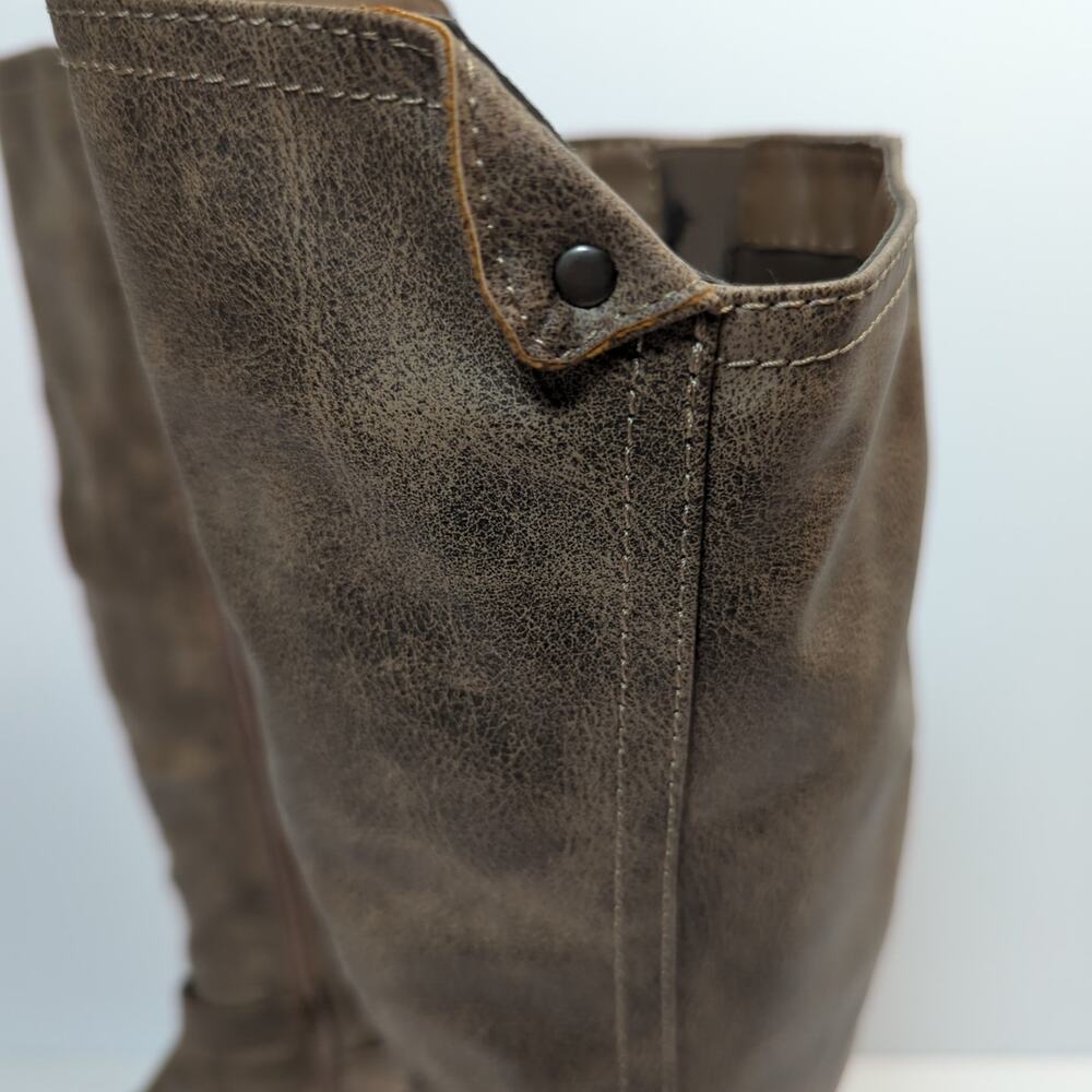 Brown Knee High Riding Boots Size 6M Buckle Accent (Sugar) - Picture 9 of 12
